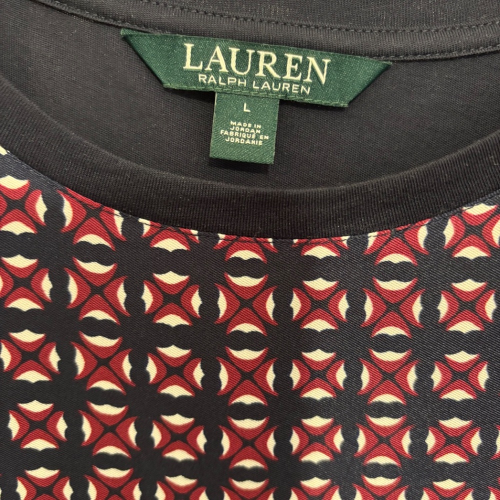 Like New Ralph Lauren Geometric Patterned Top Tee - image 4